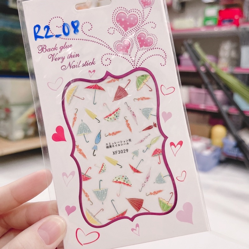 Sticker dán móng trang trí nail họa tiết hoa lá các kiểu