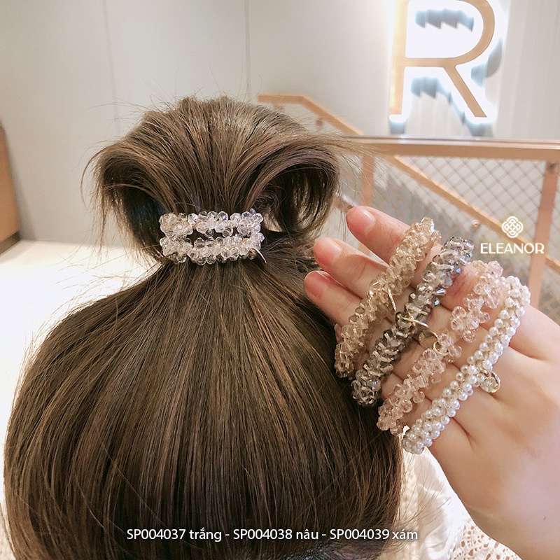 Dây buộc tóc nữ Eleanor Accessories dây cột tóc đính đá pha lê phụ kiện tóc 4037