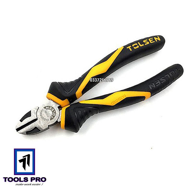 KỀM CẮT (CÔNG NGHIỆP) CẮT DÂY ĐIỆN CẮT KẼM 7''- 180mm - Thép CrV, xử lý đen bề mặt  hàng xuất Châu Âu ( giảm 20% lực tác động )