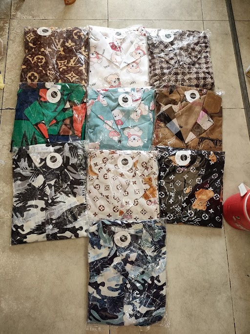 Đồ bộ pijama lụa loại 1 tay dài chim hạc