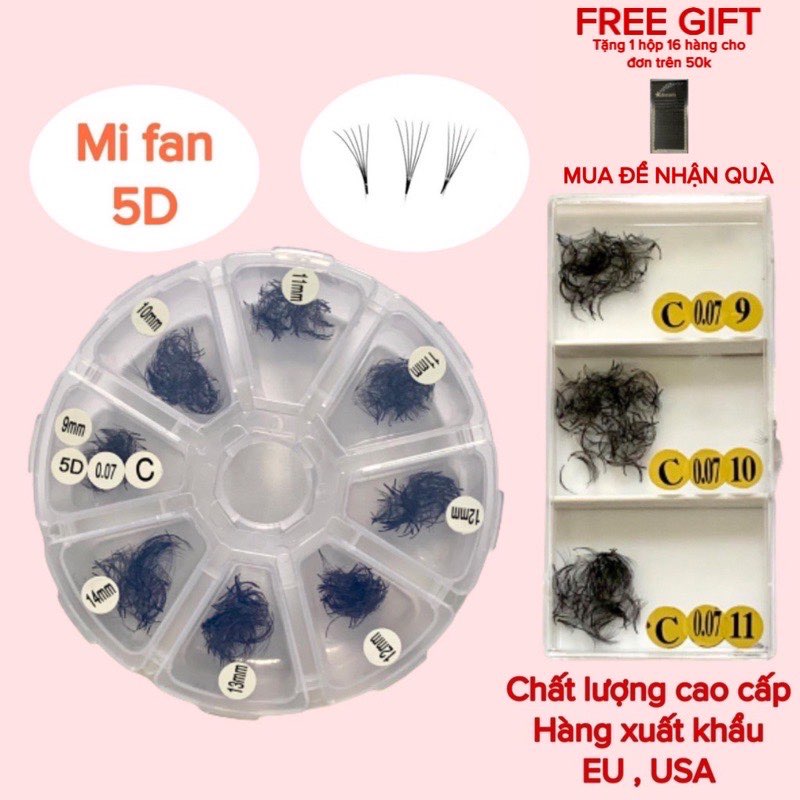 Mi fan 5d mix các loại, 1 hộp 500 fan hoặc 1000 fan