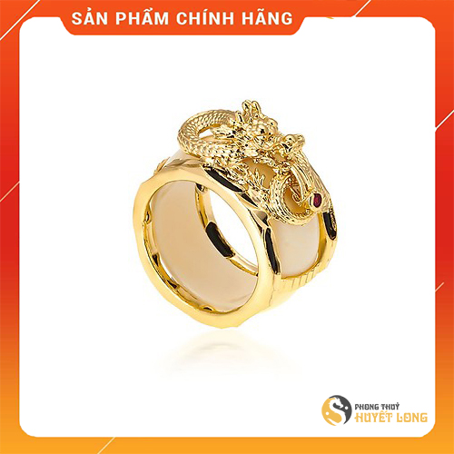[Tặng Vòng Đá] Nhẫn Chạm Khắc Rồng - Nhẫn Phong Thủy May Mắn