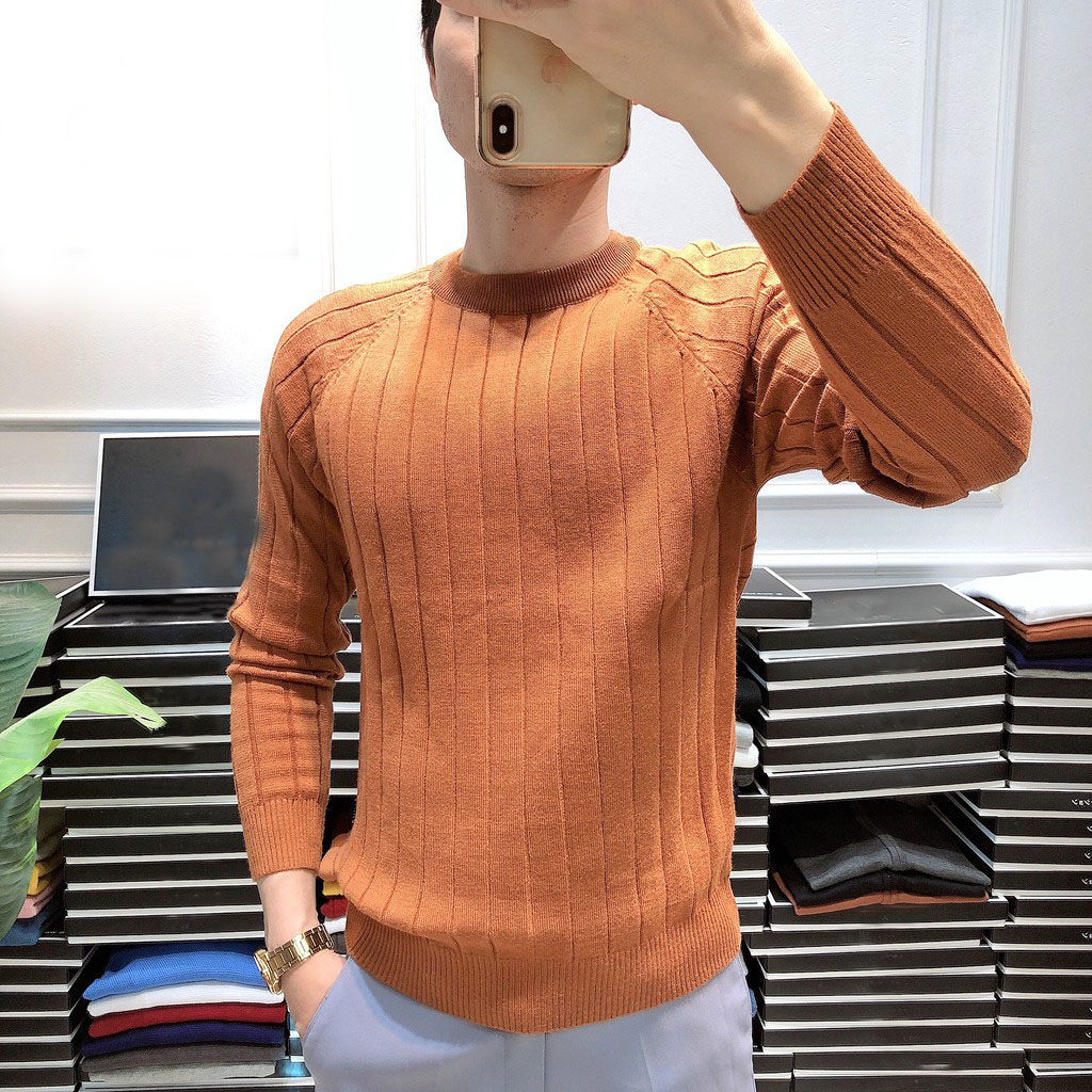 Áo Len Cổ Tròn, Áo Len Nam Hàng Hiệu Cao Cấp