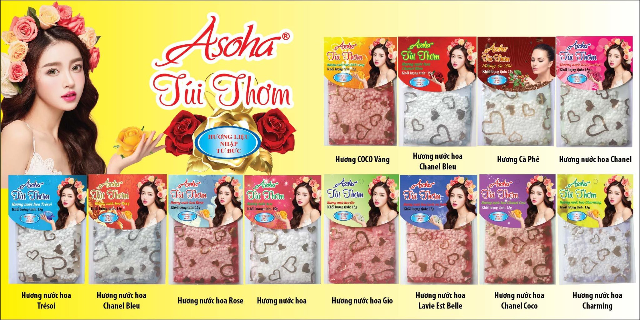 [HCM]Túi Thơm Hương Nước Hoa ASOHA 15G