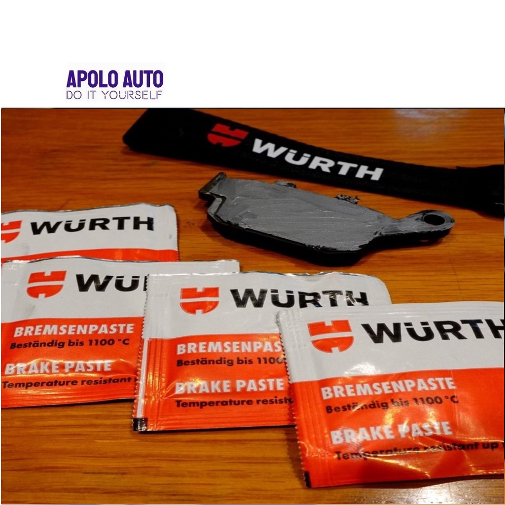 Mỡ tra má phanh WURTH Brake Paste, SX Đức, 5.5g