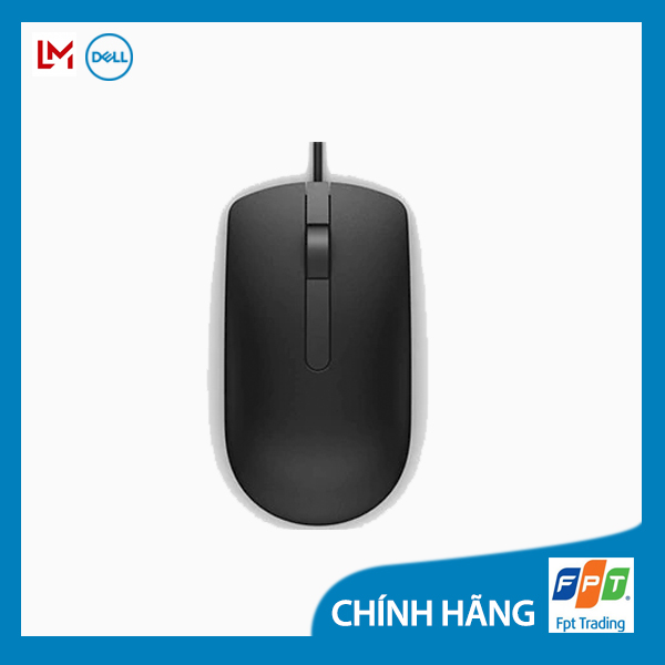 Dell Optical Mouse - MS116 - Black - (Brown Box) - Hàng Chính Hãng