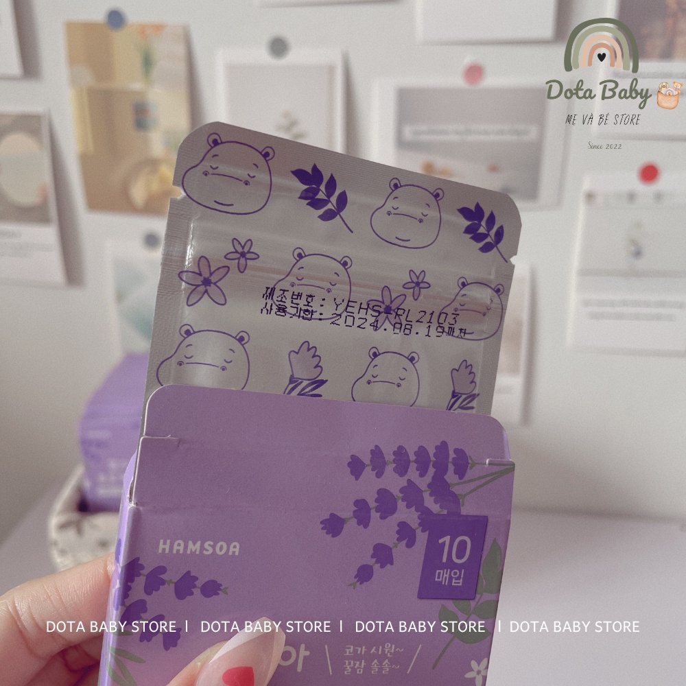 (Made in KOREA) Miếng Dán Tinh Dầu Thông Mũi HAMSOA Hàn Quốc Cho Bé