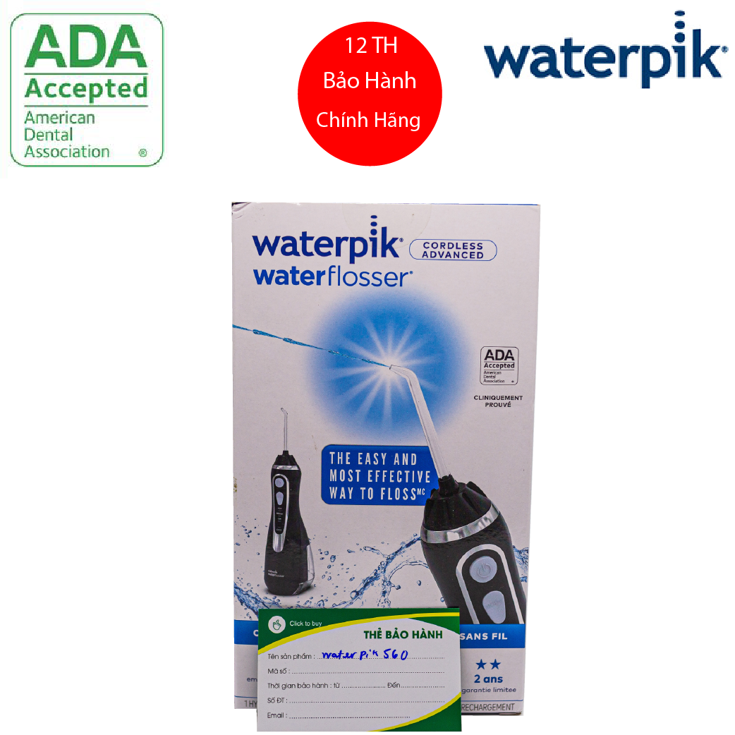 Tăm nước Waterpik 560 Cordless Advance. Thương hiệu đến từ Hoa Kỳ