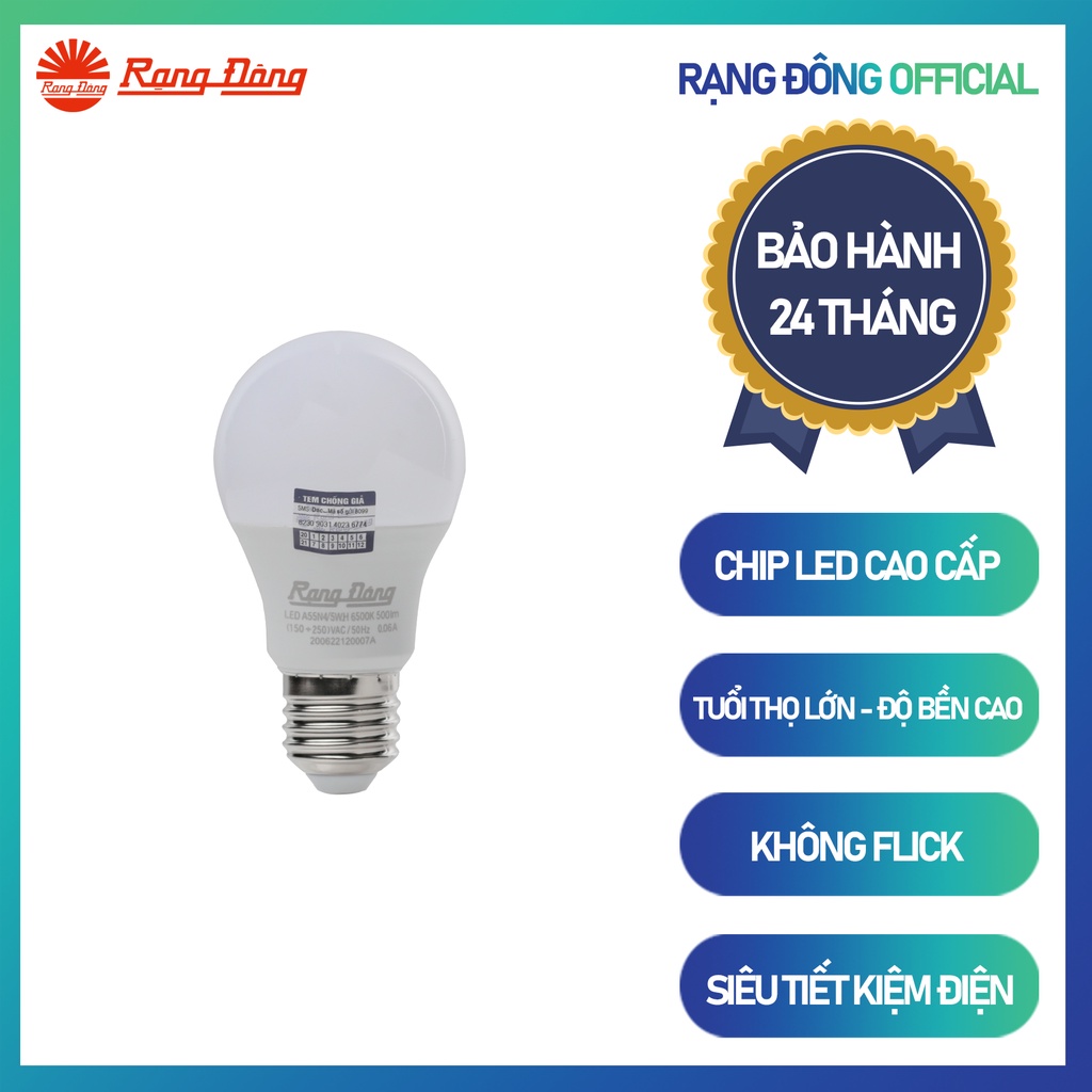 Bóng led tròn 5w Rạng Đông [Ảnh thật] [Có bảo hành] [Có sẵn] [Chính hãng]