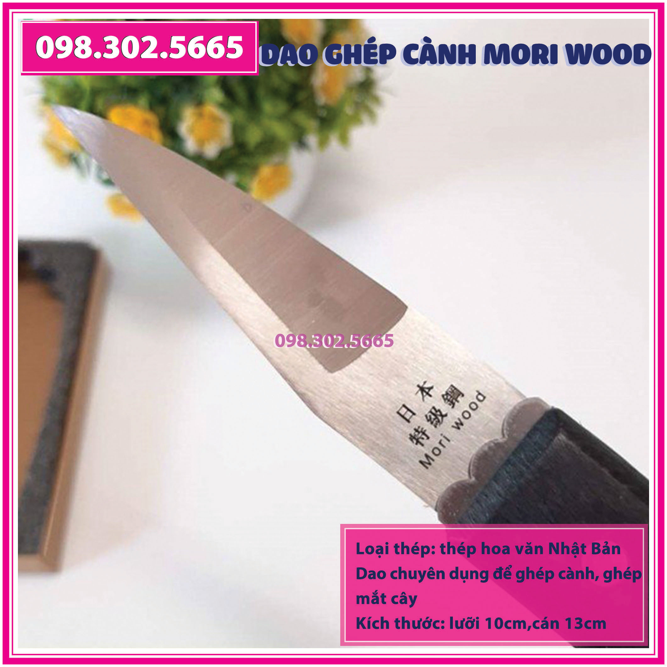Dao ghép cây mori wood thép nhật