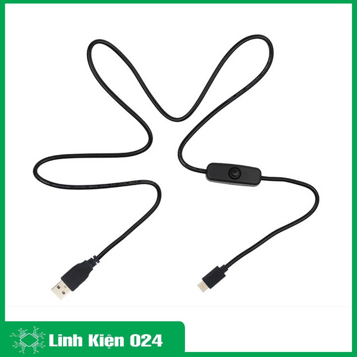 Cáp nguồn Raspberry Pi 4B cáp chuyển đổi nguồn 5V-3A giao diện usb type-C