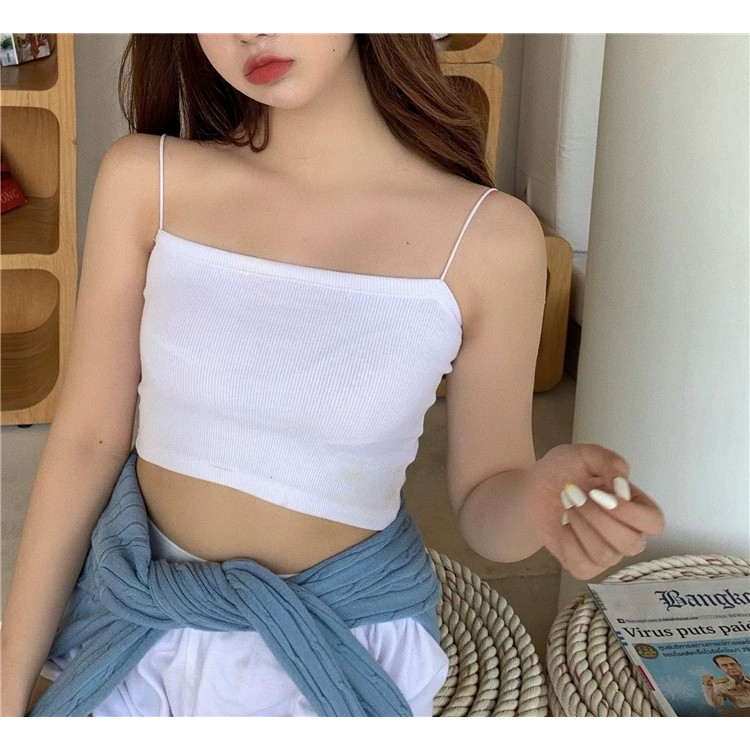 Áo 2 dây bún thun gân - aothunnmnu Rosa AA-0001