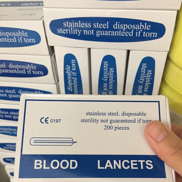 [HCM](Hộp 200 cây) Kim chích mụn Blood Lancets
