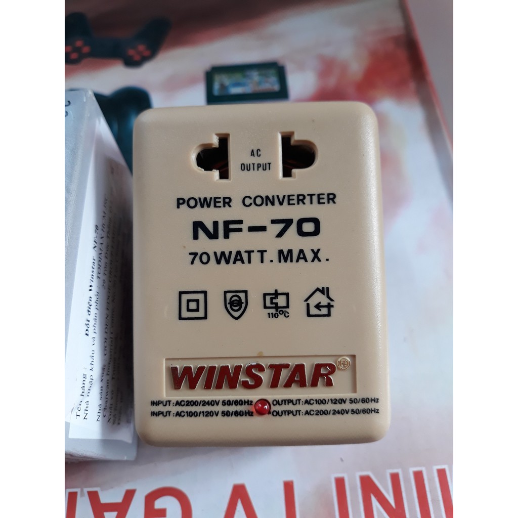 Biến thế đổi điện winstar 2 chiều 220v ra 110v và từ 110v ra 220v - 70w