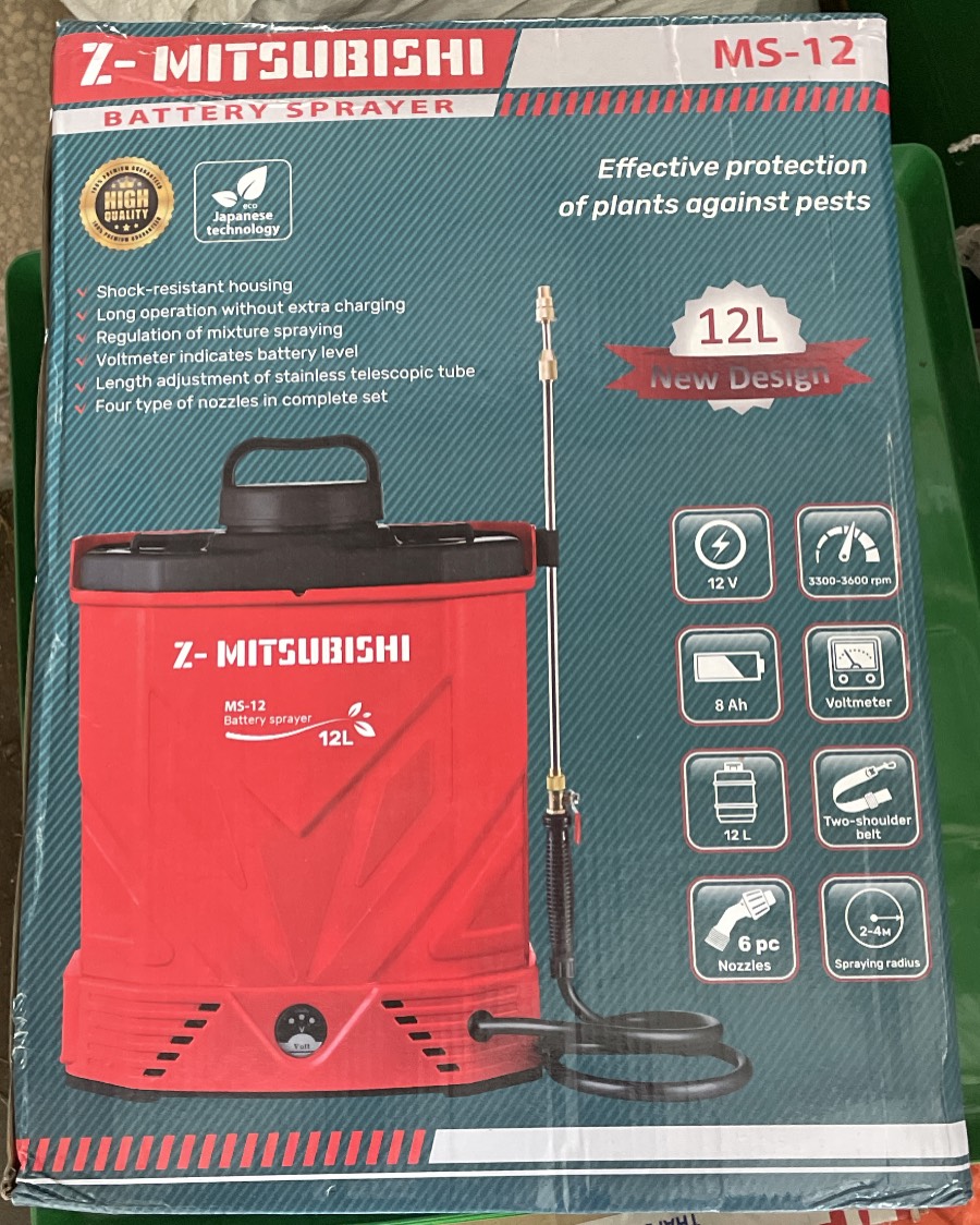 Bình xịt 12 lít sạc điện nhập khẩu Mitsubishi