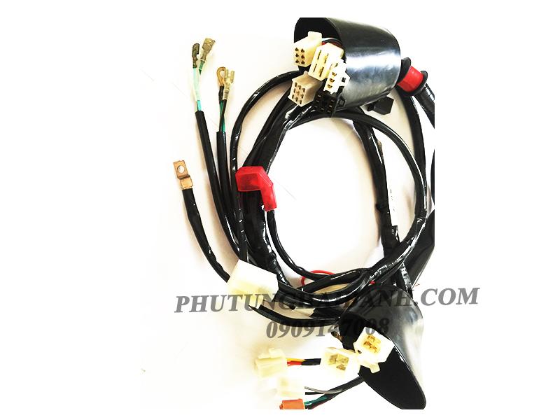 Bộ dây điện sườn cho xe Wave Alpha 2 bóng