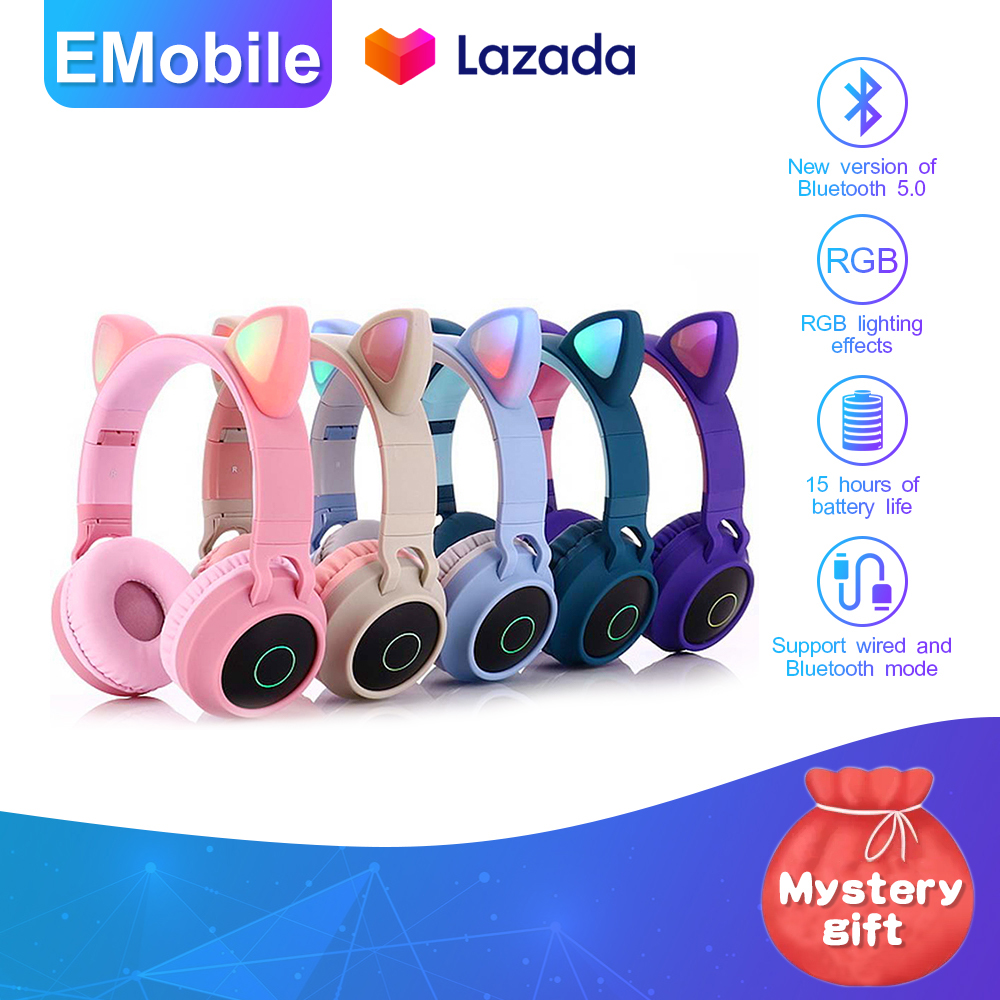 >> BÁO GIÁ METERMALL TRẺ EM TAI NGHE BLUETOOTH 5.0 CHO MÈO CÓ THỂ GẬP LẠI TAI NGHE KHÔNG DÂY ÂM THANH NỔI TRÊN ĐẦU VỚI ĐÈ | Shopee Lazada Sendo Tiki mới nhất 24 Tai nghe EMobile Tai nghe Bluetooth 5.0 Tai Mèo Dễ Thương Micro stereo không dây có thể gập lại, có đèn LED báo hiệu, hỗ trợ đài FM / thẻ nhớ TF / cổng AUX cho smartphone, PC, máy tính bảng, hỗ trợ học trực tuyến cho trẻ em
