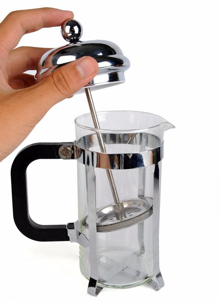 Bình pha cà phê, Bộ bình lọc pha trà, Bình Pha Cafe Kiểu Pháp 350ml (Bạc) - Bình pha cà phê french press