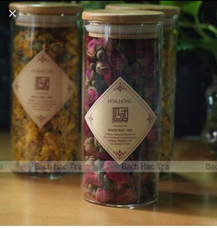 Lọ thủy tinh borosilicate nắp gỗ 1000ml