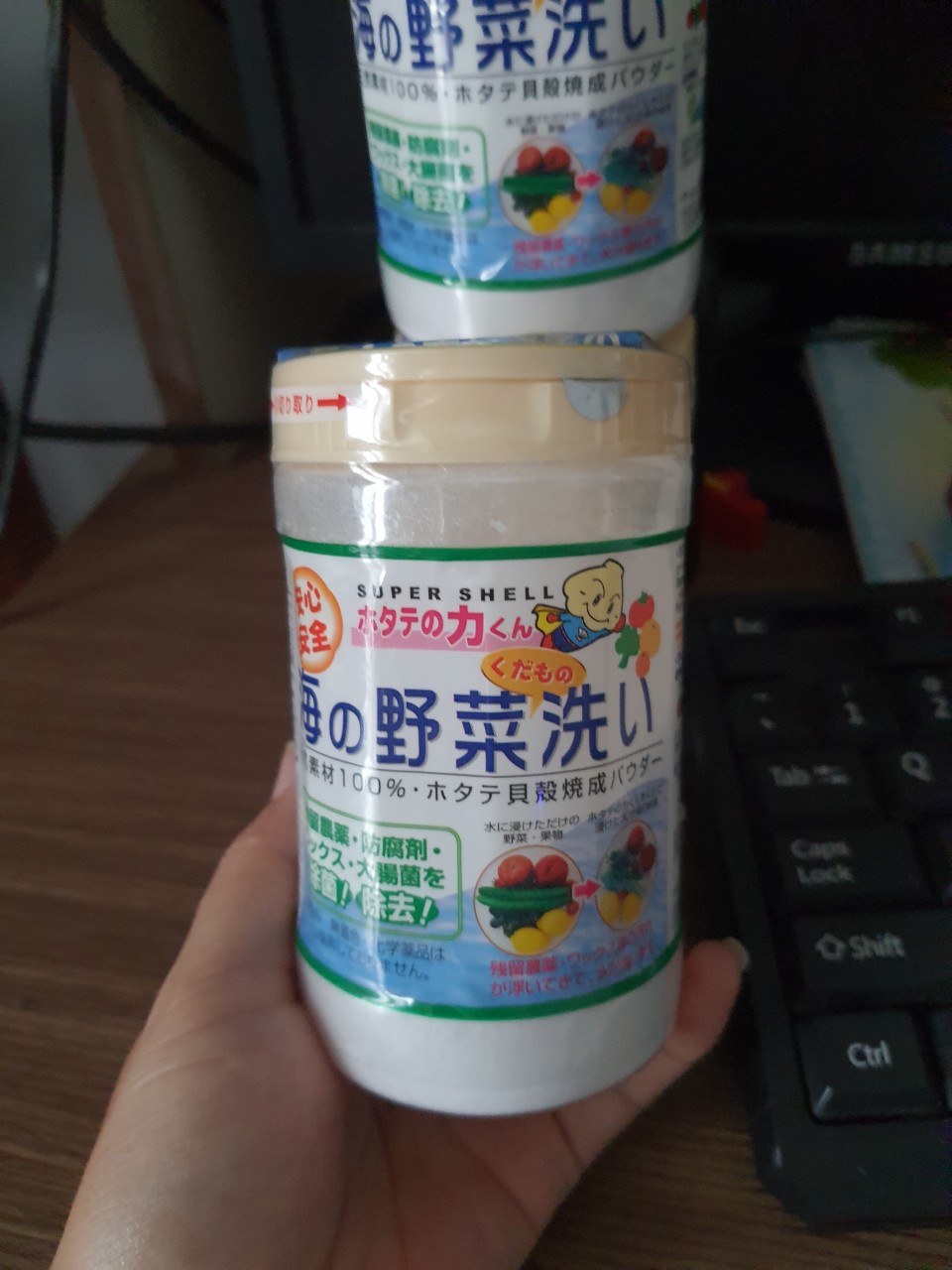 Bột sò rửa rau củ nhật bản -hủ 90g