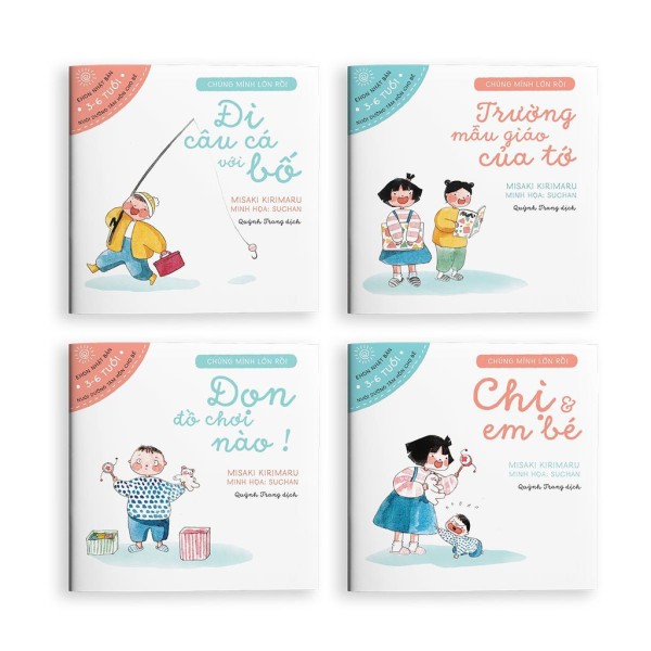 Sách Ehon - Combo 4 cuốn Chúng mình lớn rồi - Dành cho trẻ từ 3-6 tuổi