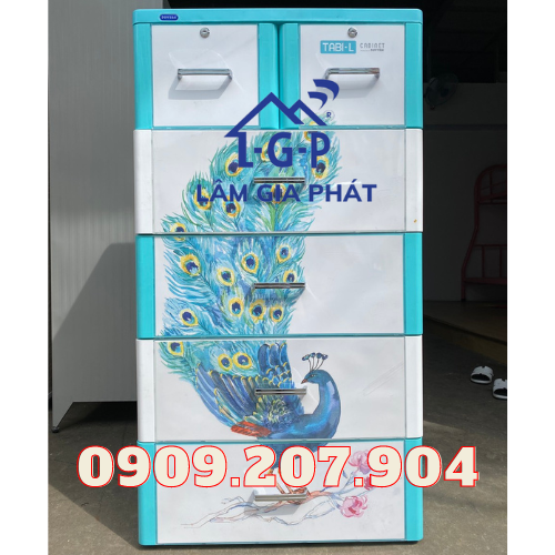 Tủ nhựa quần áo 5 tầng 6 ngăn in 3d chính hãng duy tân cao cấp