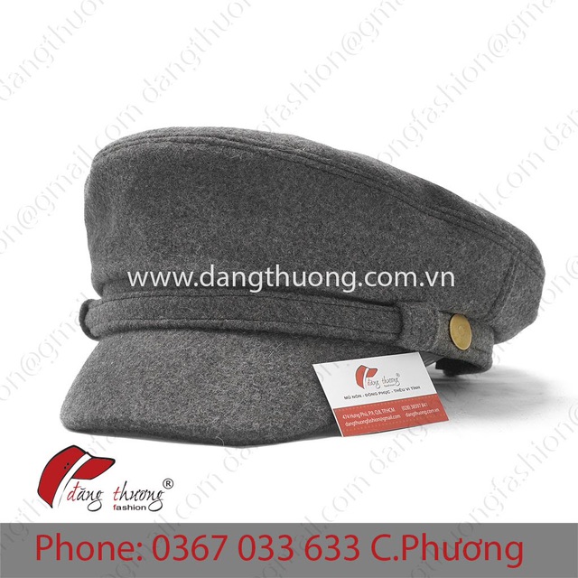 Mũ nón baker boy newsboy thuỷ thủ thuyền trưởng hot trend nỉ dạ xám ghi thời trang HÌNH THẬT CLIP THẬT