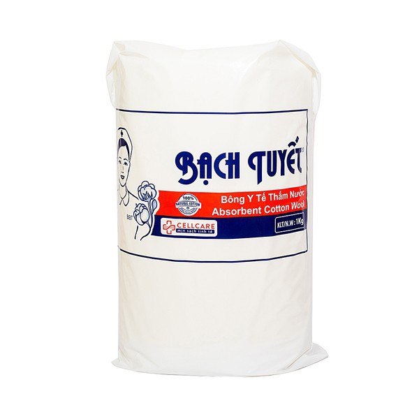 Bông y tế Bạch Tuyết thấm nước [Bông gòn Bạch Tuyết, Bông Bạch Tuyết] [Cuộn /1kg]
