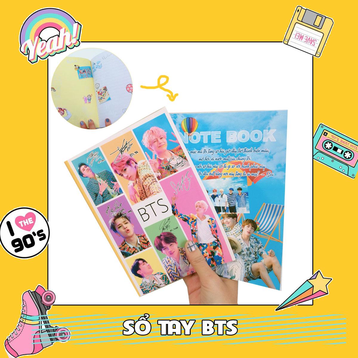 [HCM]Sổ tay Notebook BTS giấy in màu từng trang