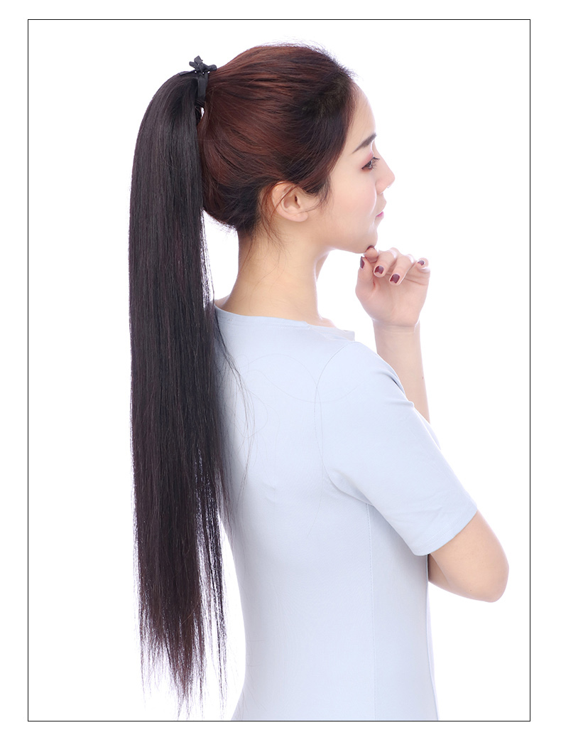 Tóc giả cột thẳng, buộc đuôi thẳng 60cm D13L, tóc giả nữ