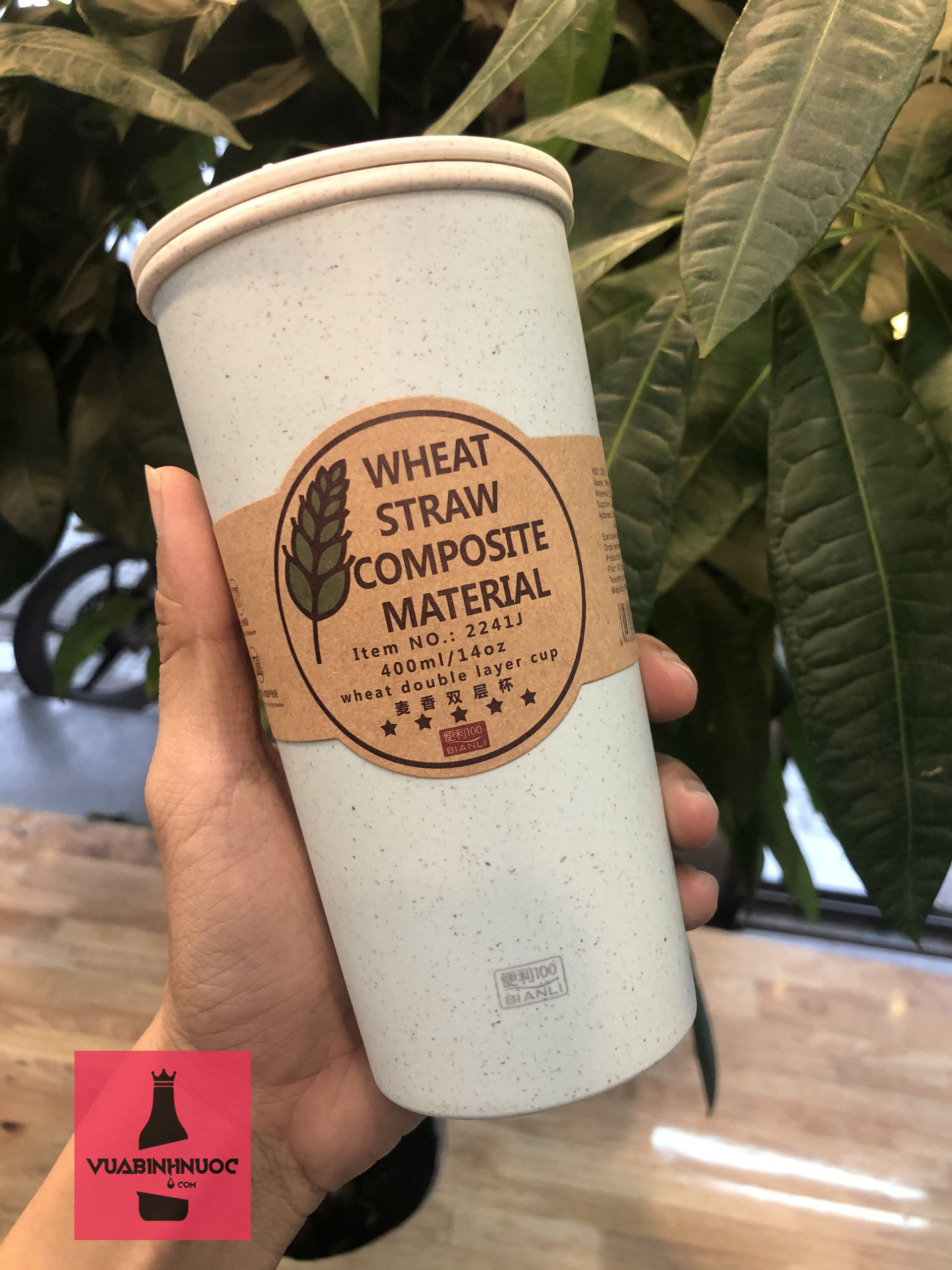 Bình nước nhựa lúa mạch nắp xoay 400ml