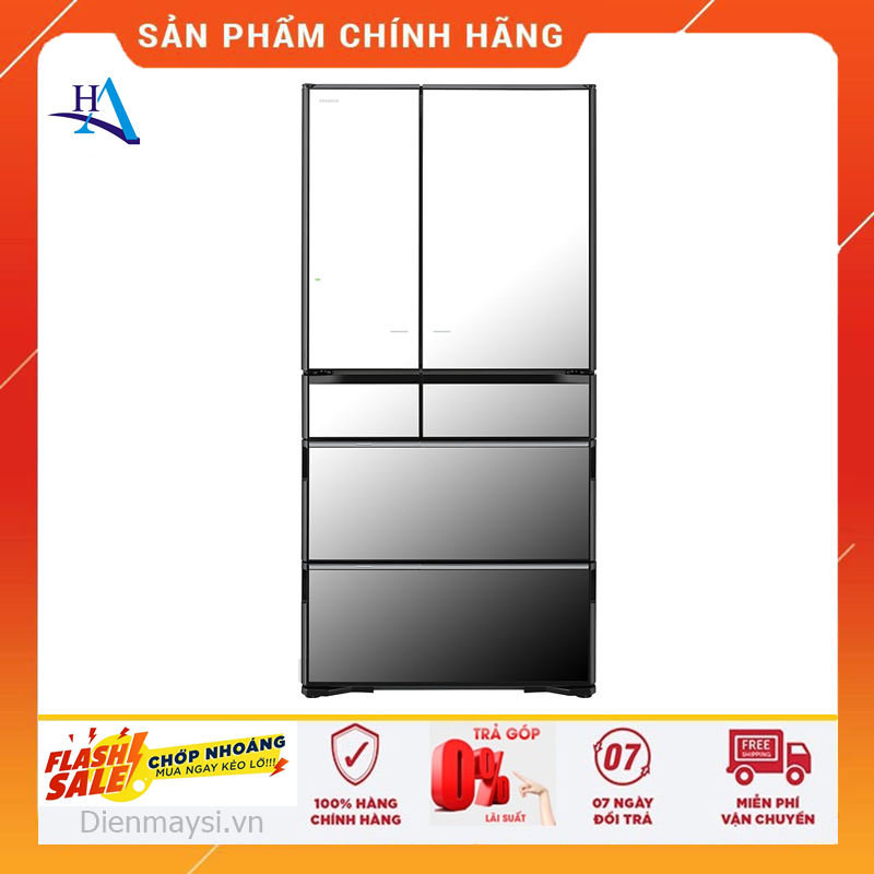 Tủ lạnh Hitachi Inverter 735 lít R-ZX740KV +Giao hàng lắp đặt miễn phí nội thành + Bảo hành chính hãng tủ lạnh 1 năm tận nhà !