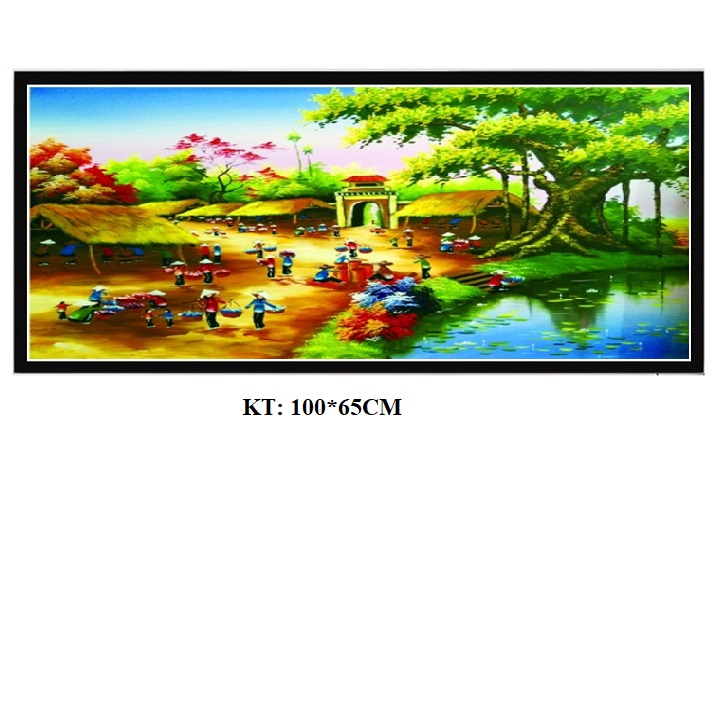 Tranh đính đá 5D - Phong Cảnh Làng Quê - Tranh đá Venus VS175 (TRANH CHƯA ĐÍNH CHƯA KHUNG)