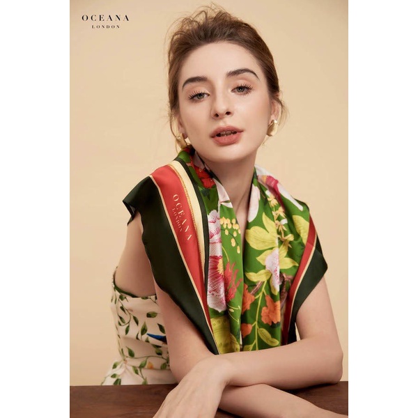 Oceana London - Khăn lụa vuông Devon Scarf
