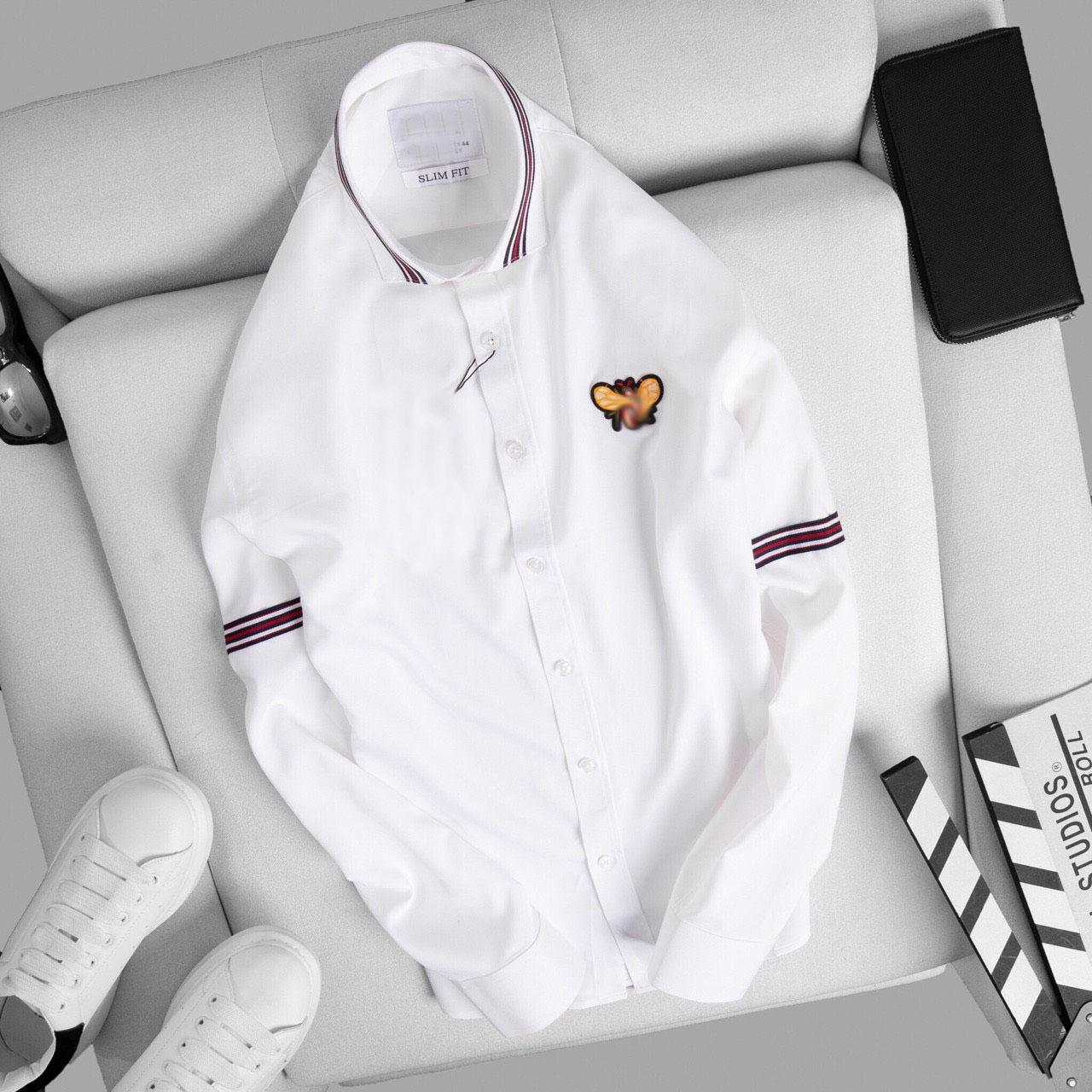 [HCM](HOT..) Áo somi nam mẫu mới thêu logo nổi bật chất lụa hàng cao cấp thời trang JULYSHOP94 B311