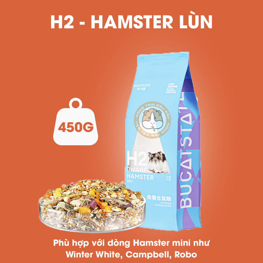 Thức Ăn Hamster Dinh Dưỡng H1, H2 Bucatstate Cao Cấp