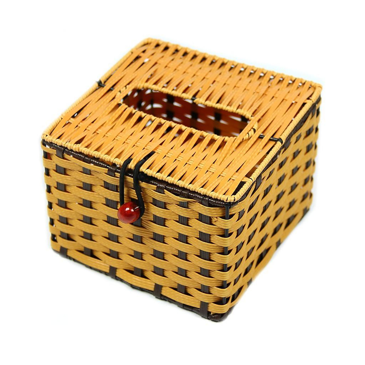 Hộp đựng giấy ăn giả mây vuông 12x12cm