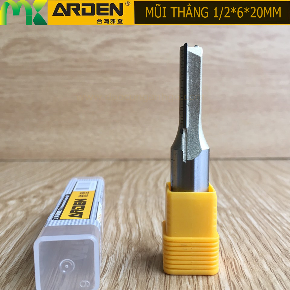 [HCM]Mũi Router thẳng ARDEN 1/2*6*20mm cốt 12.7mm