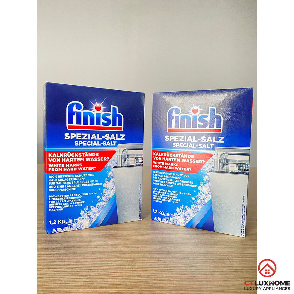 Muối rửa chén bát Finish 1,2kg kèm túi zip