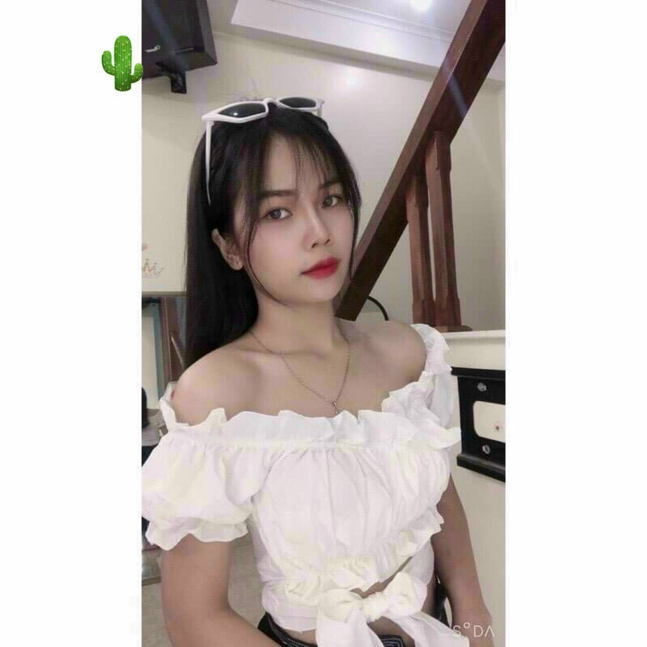 Áo voan nhún chéo cột nơ mặc được niều kiểu xinh xắn TTPK0088