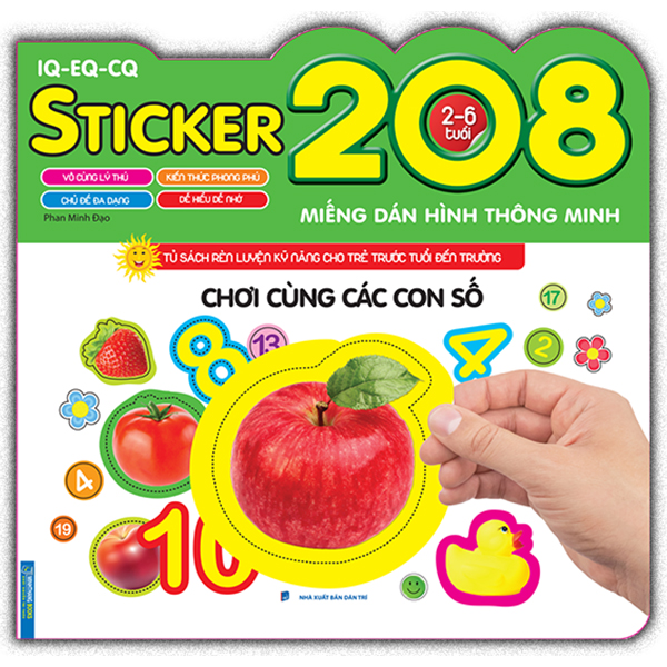 Fahasa - 208 miếng dán hình thông minh - iq-eq-cq: chơi cùng các con số
