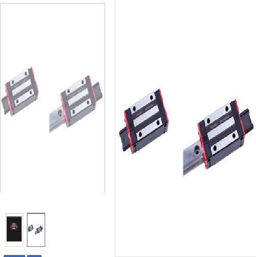 Combo 2 con trượt vuông lắp ray 20