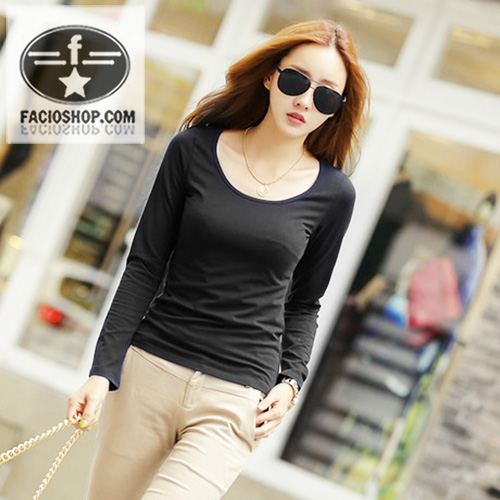 Áo thun nữ trơn, dáng ôm, chất thun cotton lạnh mặc hè siêu mát