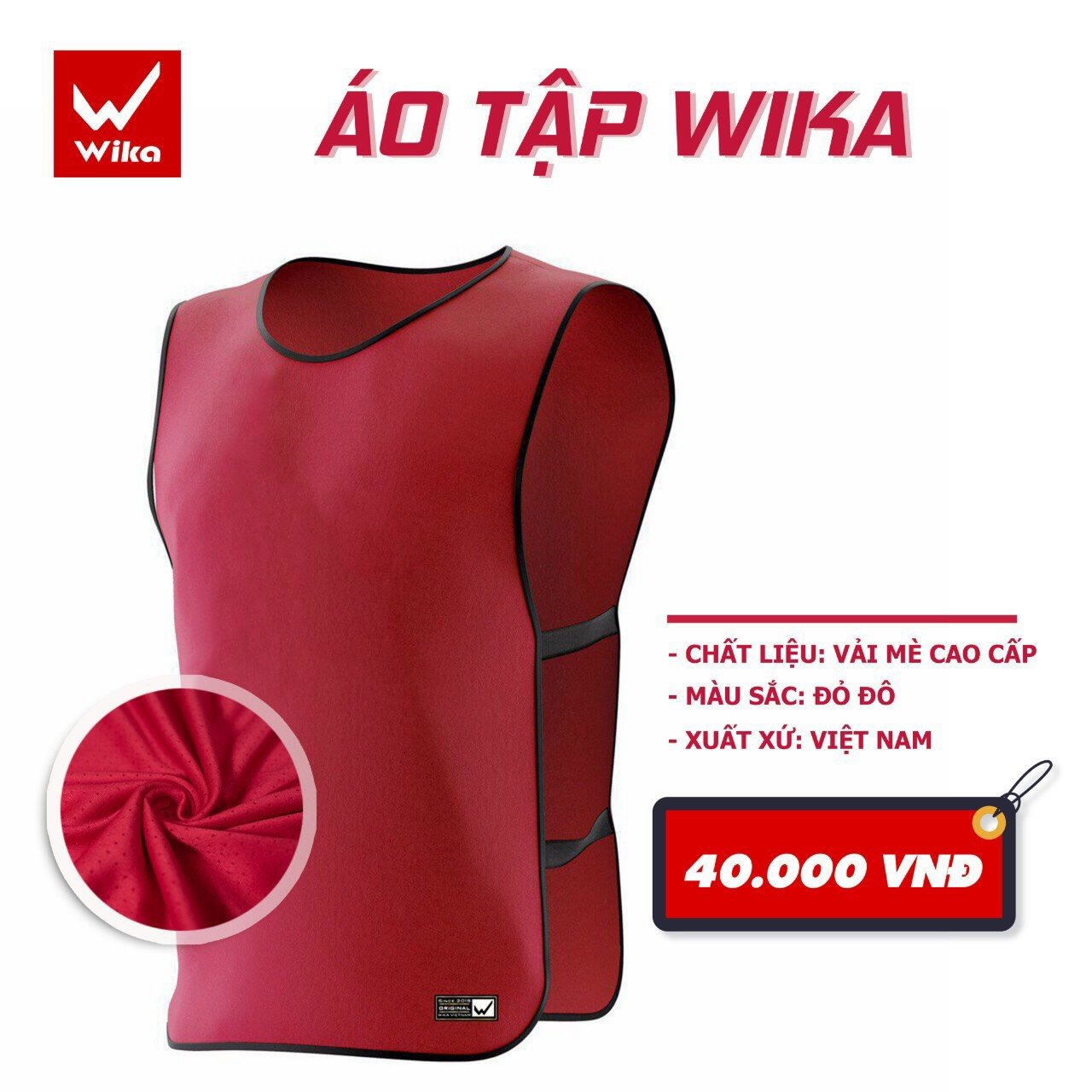 Áo tập Wika thấm hút co giãn thoáng mát