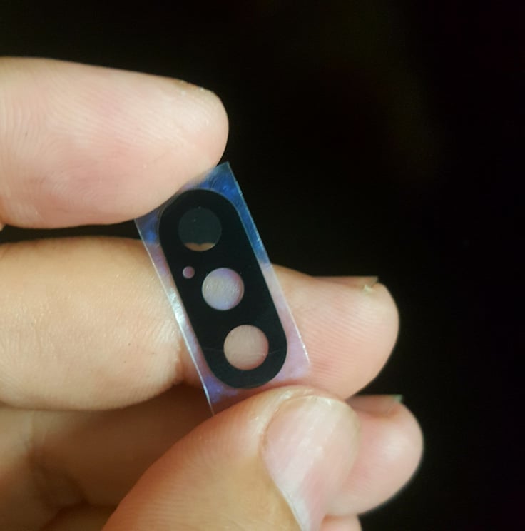 Mặt Kính Camera Sau Iphone X Không Khung, Có Kèm Theo Keo, Linh Kiện Thay Thế