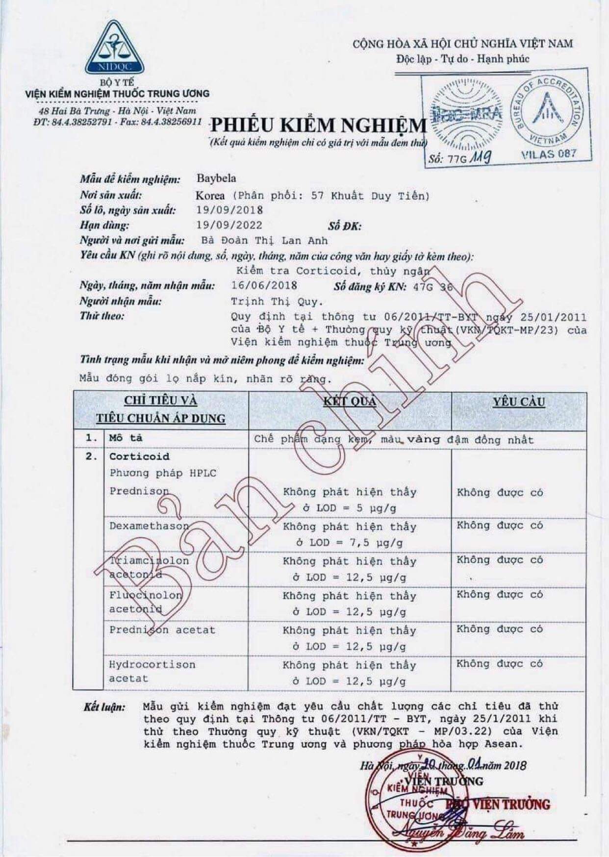 Kem đêm mụn Baybela ( Kem số 5)