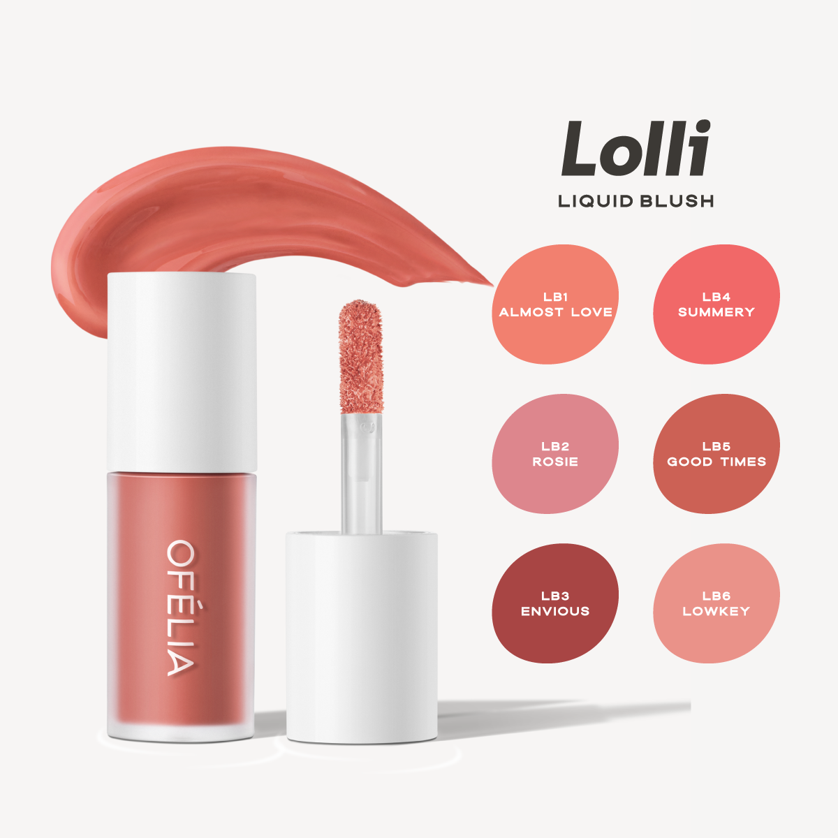 Má hồng kem ofélia lolli liquid blush