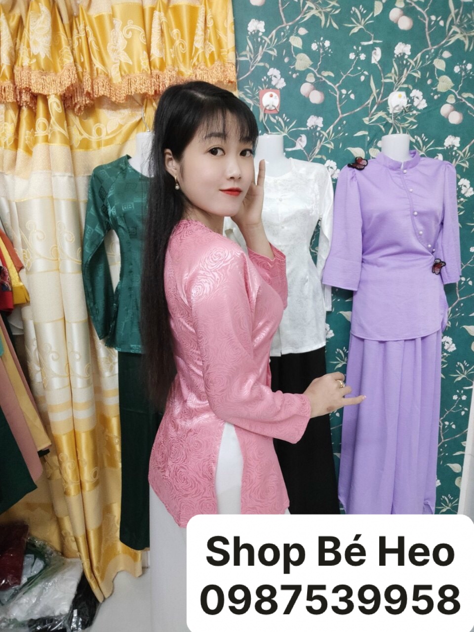 SÉT ÁO BÀ BA GẤM ĐÔNG HƯNG CAO CẤP (KÈM QUẦN )