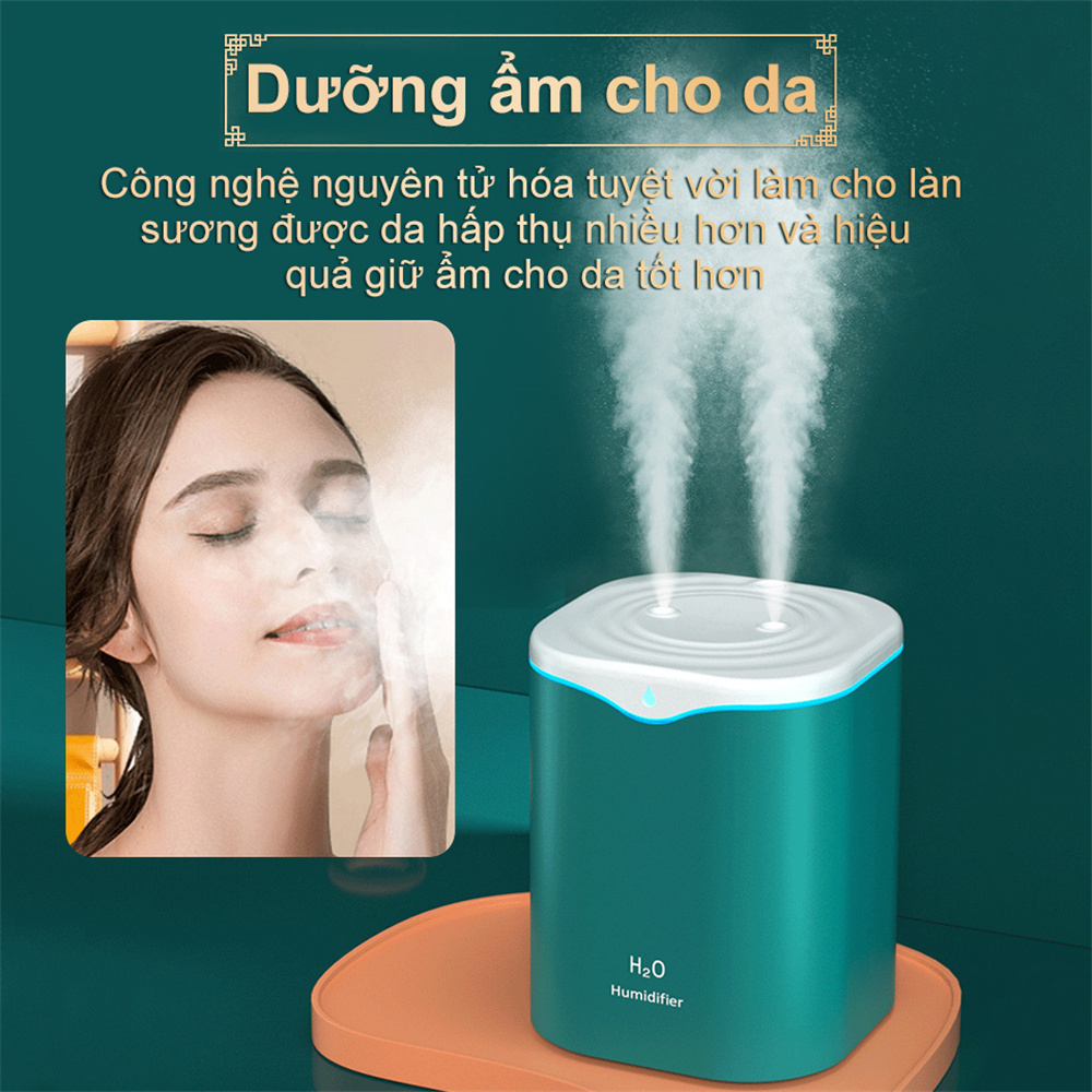 Máy Tạo Độ Ẩm Không Khí 2000ML Máy Khuếch Tán Tinh Dầu Hương Thơm Siêu Âm Máy Tạo Sương Mát