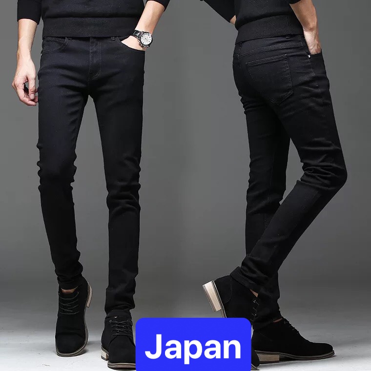 QUẦN JEAN NAM CHẤT BÒ ĐEN TRƠN FUSI NHẬT BẢN MENLY CHẤT LƯỢNG CAO, CO GIÃN NHẸ JP-20- JAPAN FASHION